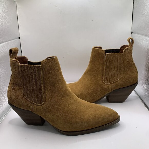 Patina Handmade Ankle Boot Womens Size 7 suede leather western cowgirl - Picture 12 of 12